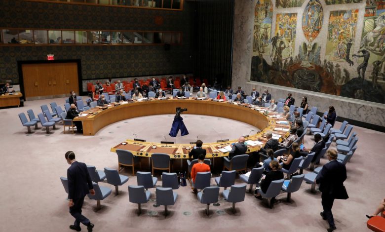 مجلس الأمن يجتمع بمقر الأمم المتحدة بشأن الموقف في أفغانستان، مدينة نيويورك، الولايات المتحدة الأمريكية، 16 أغسطس 2021. رويترز، أندرو كيلي.